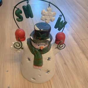 🍉 Vintage / Antique Snowman candle holder